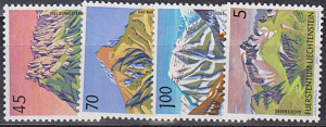 Лихтенштейн 1990, Горы-1, 4 марки